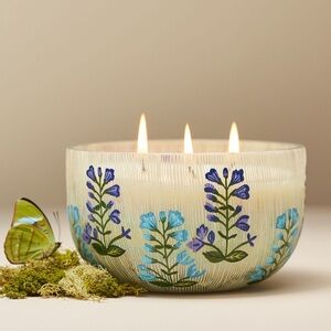 Anthropologie Fern Moss Glass Candle